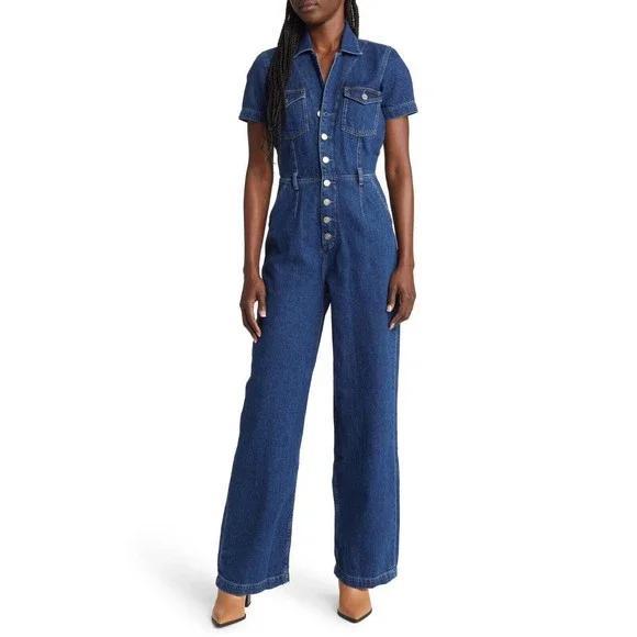Reformation Blue Denim Jumpsuit - Picture 2 of 11